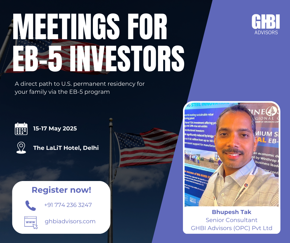 Image for Meetings for EB-5 Investors in Delhi